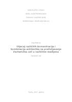 Utjecaj različitih koncentracija i kombinacija antibiotika na preživljavanje Escherichia coli u različitim medijima