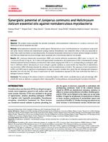 Synergistic potential of Juniperus communis and Helichrysum italicum essential oils against nontuberculous mycobacteria