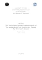 AAV vector based neonatal desensitization for the assessment of cell-replacement therapy for Parkinson’s disease