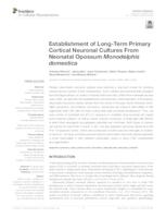 Establishment of Long-Term Primary Cortical Neuronal Cultures From Neonatal Opossum Monodelphis domestica