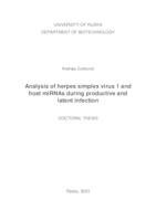 Analysis of herpes simplex virus 1 and host miRNAs during productive and latent infection