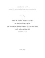 prikaz prve stranice dokumenta Role of redox related genes in the regulation of methamphetamine-induced phenotypes in D. melanogaster