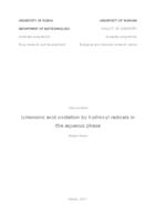 prikaz prve stranice dokumenta Limononic acid oxidation by hydroxyl radicals (OH) in the aqueous phase
