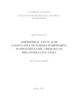 prikaz prve stranice dokumenta Amphilic fatty acid conjugates of pyridylporphyrins in photodynamic therapy of melanoma cell lines