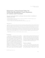 prikaz prve stranice dokumenta Importance of Interincisal Index for Predicting Mesiodistal Crown Diameters of Canines and  Premolars