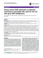 prikaz prve stranice dokumenta Strong nuclear EGFR expression in colorectal carcinomas is associated with cyclin-D1 but not with gene EGFR amplification