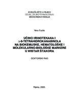 prikaz prve stranice dokumenta Učinci irinotekana i Δ-9-tetrahidrokanabinola na biokemijske, hematološke i molekularno-biološke markere u wistar štakora