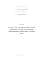 prikaz prve stranice dokumenta Razvoj LC-QQQ metode za analizu fenolnih komponenti i metoda za određivanje antioksidativnog potencijala u uzorcima meda