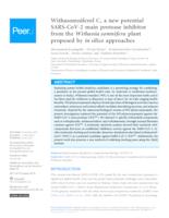 prikaz prve stranice dokumenta Withasomniferol C, a new potential SARS-CoV-2 main protease inhibitor from the Withania somnifera plant proposed by in silico approaches